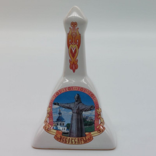 Колокольчик с ручкой квадратный малый керам.