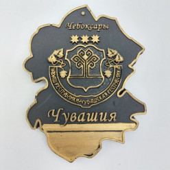 Магнит Карта Чувашии полистоун